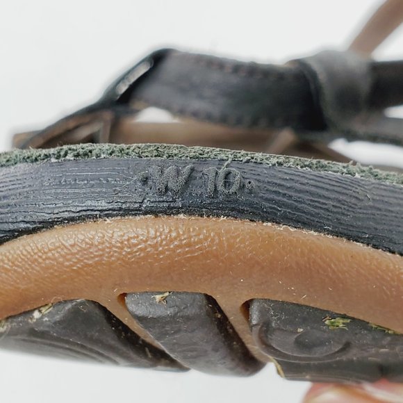 Chaco Women's Black Dorra Leather Cross Strap Buckle Strappy Sandal Size 10 - Picture 7 of 8